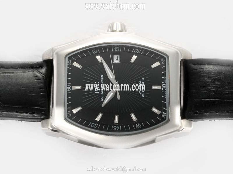 IWC Da Vinci IW452301 Hexagonal Black Dial Black Ostrich Leather Strap Watch