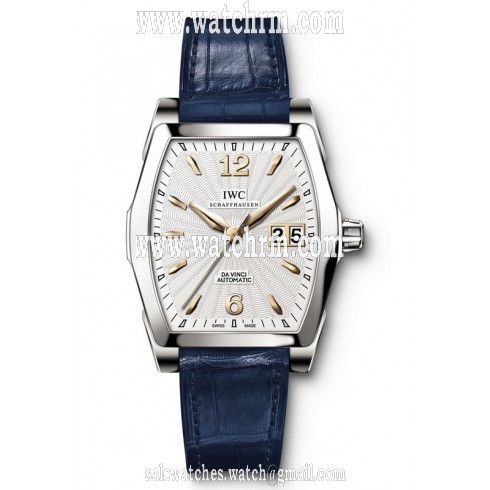 IWC DA VINCI Silver Dial Blue Leather Men's Watch IW452314