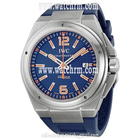 IWC Ingenieur Blue Dial Blue Rubber Automatic Men's Watch IW323603