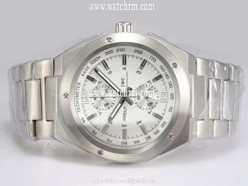 IWC Ingenieur Ingenieur Chronograph IW372503 White Dial Round Stainless Steel Case Watch