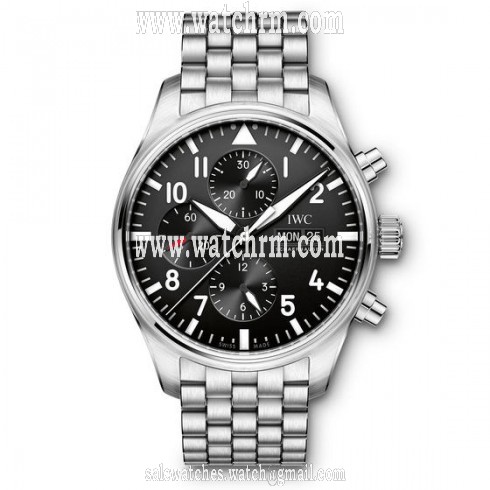 IWC Pilot Black Dial Automatic Men's Chronograph Watch IW377710