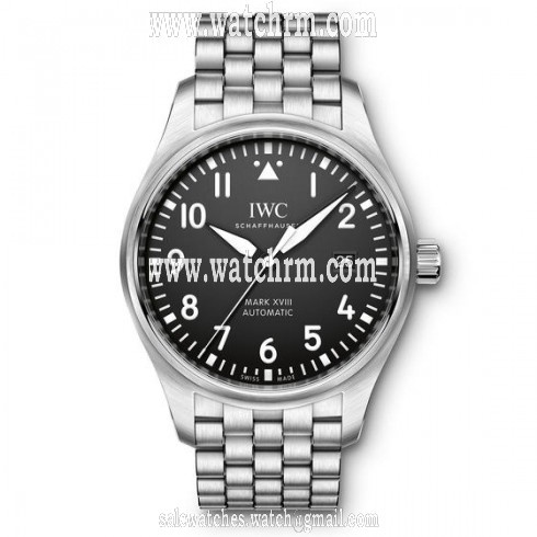 IWC Pilot Black Dial Automatic Men's Stainless Steel Watch IW327011
