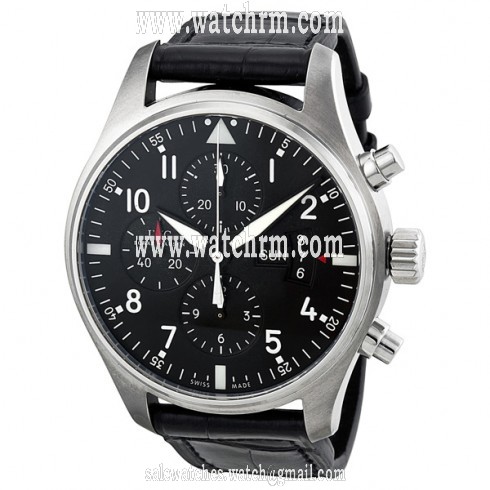 IWC Pilot Black Dial Chronograph Automatic Men's Watch IW377701