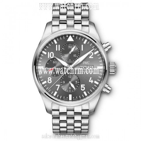 IWC Pilot Slate Grey Dial Automatic Men's Chronograph Watch IW377719