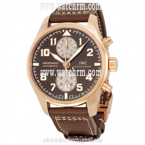 IWC Pilots Chronograph Edition Antoine de Saint Exupery Rose Gold Men's Watch IW387805