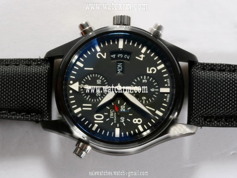 IWC Pilots Classic Chronograph IW371701 Round Blue Dial Watch