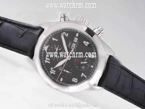 IWC Pilots Classic Chronograph IW371701 Round Stainless Steel Case Midsize Watch