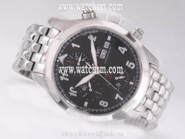 IWC Pilots Classic Chronograph IW371704 42mm Automatic Black Dial Watch