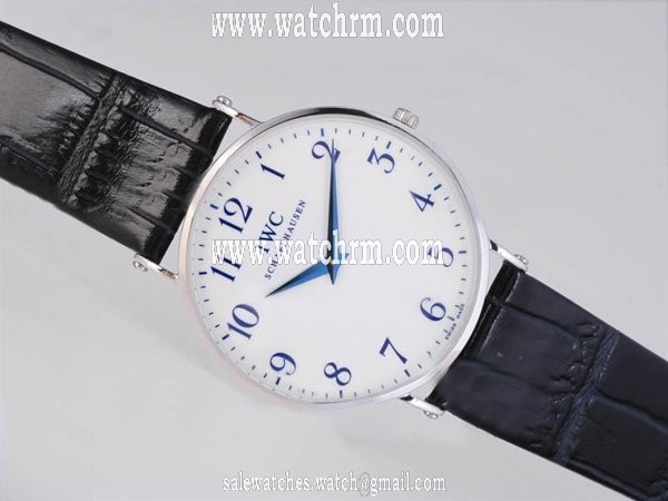 IWC Pilots Classic Midsize IW325601 40mm Black Ostrich Leather Strap Midsize Watch