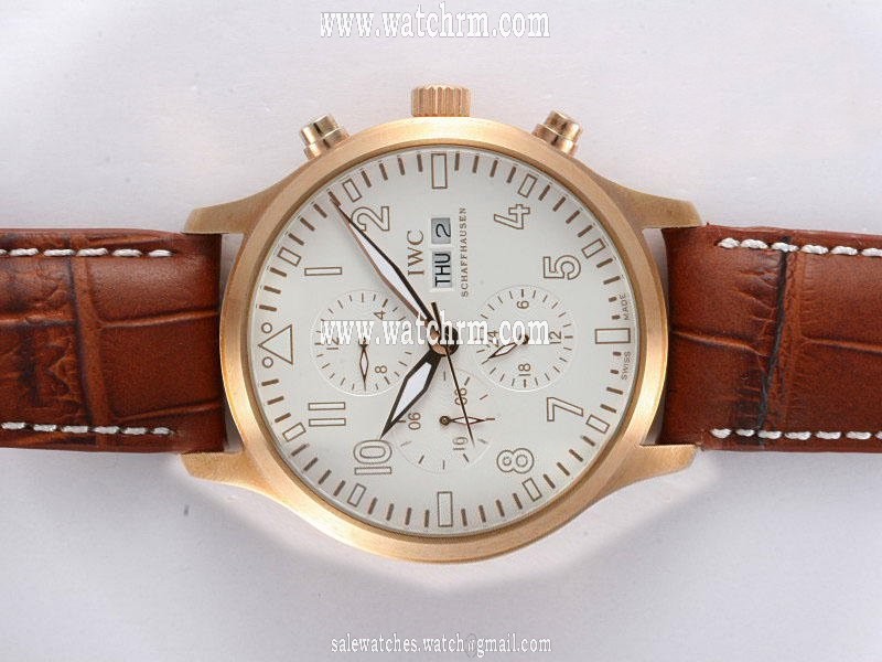 IWC Pilots Spitfire Chronograph IW371702 White Dial Automatic Watch