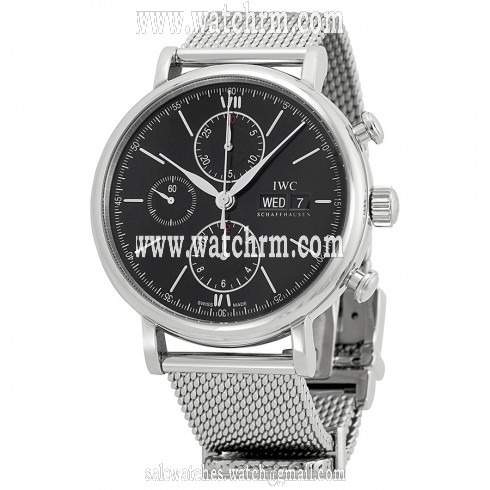 IWC Portfonio Chronograph Automatic Black Dial Steel Men's Watch IW391010