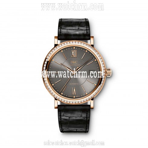 IWC Portofino Anthracite Dial Diamond Automatic Men's Watch 4581-08