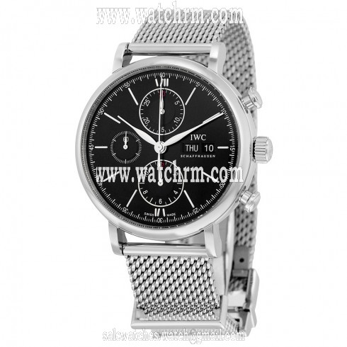 IWC Portofino Automatic Black Dial Stainless Steel Men's Watch IW391016