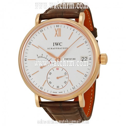 IWC Portofino Automatic Silver Dial Brown Leather Strap Men's Watch IW510107