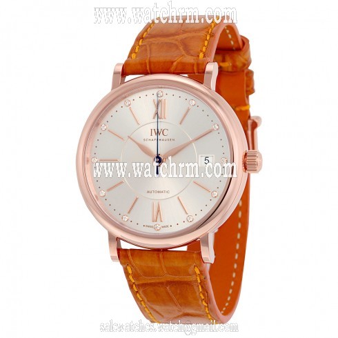 IWC Portofino Silver Diamond Dial Automatic Unisex Watch 4581-05