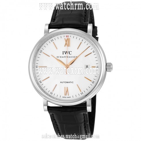 IWC Portofino Silver-Plated Dial Automatic Men's Watch IW356517