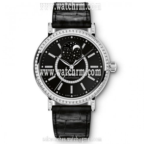IWC Portofino Black Dial Diamond Automatic Watch 4590-04