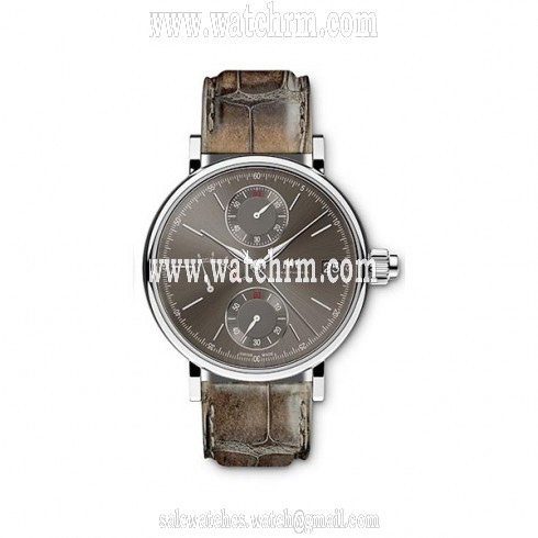 IWC Portofino Monopusher Ardoise Dial Chronograph 18K White Gold Men's Watch IW515103