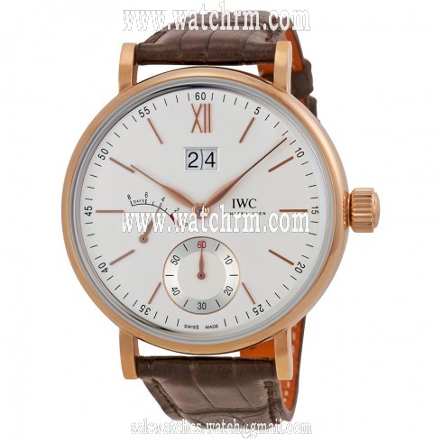 IWC Portofino Silver Dial 18kt Rose Gold Men's Watch IW516102