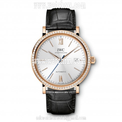 IWC Portofino Silver Dial Diamond Automatic Men's Watch 3565-15