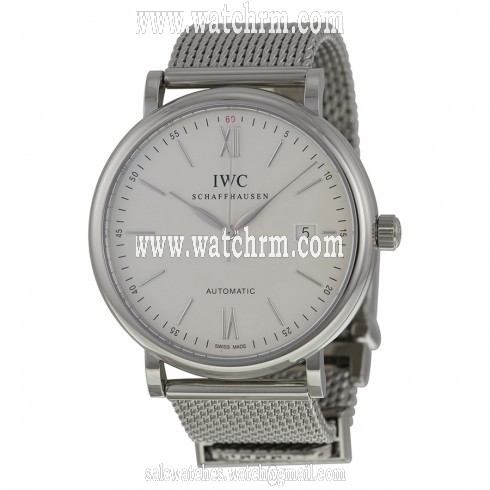 IWC Portofino Silver Dial Stainless Steel Mesh Men's Watch IW356507