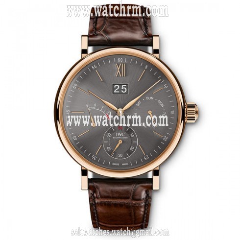 IWC Portofino Slate Grey Dial 18K Rose Gold Men's Watch IW516203