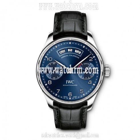 IWC Portugeiser Midnight Blue Dial 18K Rose Gold Automatic Men's Watch IW503502