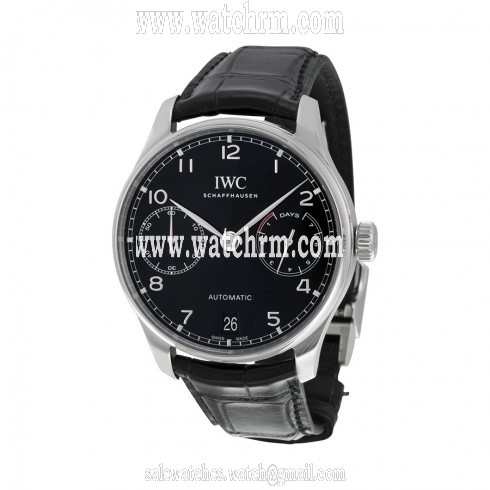 IWC Portugieser Automatic Black Strap Men's Watch IW500703