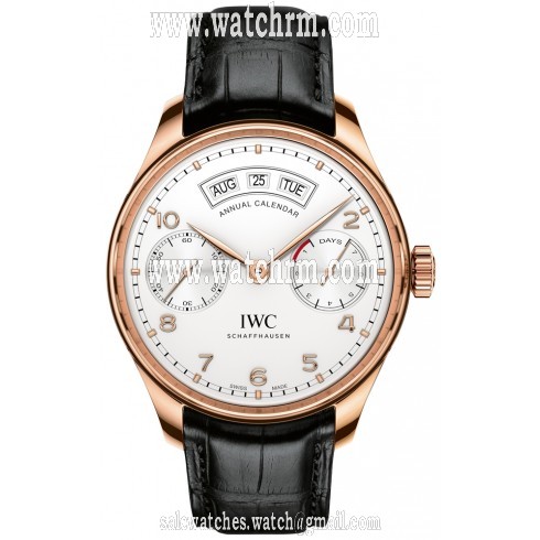 IWC Portugieser Silver Dial 18K Rose Gold Automatic Men's Watch IW503504