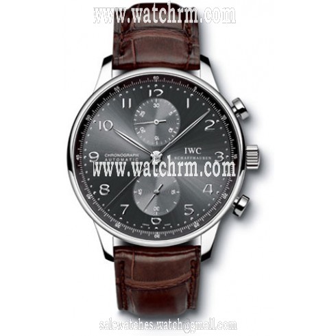 IWC Portuguese Chrono-Automatic 18kt White Gold Brown Men's Watch IW371431