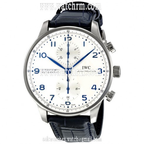 IWC Portuguese Chronograph Automatic White Dial Men's Watch IW371446