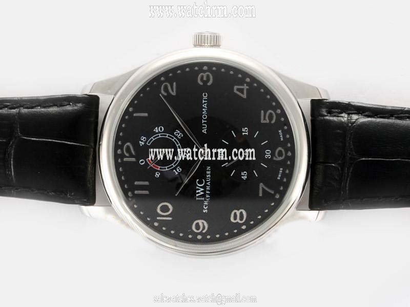 IWC Portuguese F.A. Jones IW544203 Black Stainless Steel Strap Black Dial Round Watch
