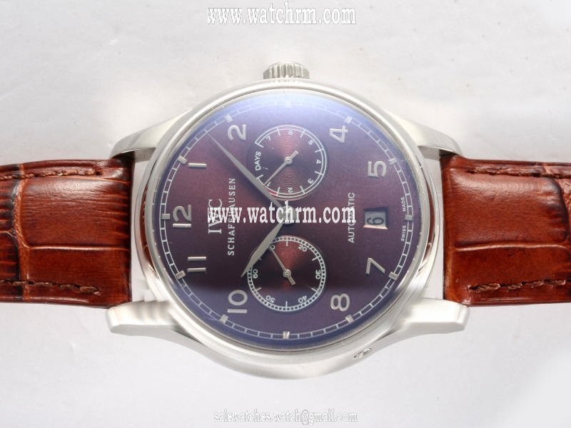 IWC Portuguese IW500109 Brown Dial Stainless Steel Case Stainless Steel Bezel Watch