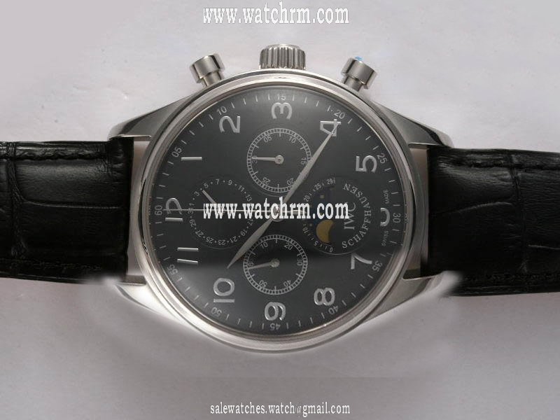 IWC Portuguese Perpetual Calendar II IW502218 Black Dial 43mm Stainless Steel Case Watch