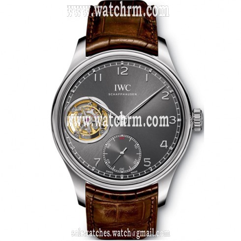 IWC Portuguese Tourbillon Hand Wound White Gold Men's Watch IW546301