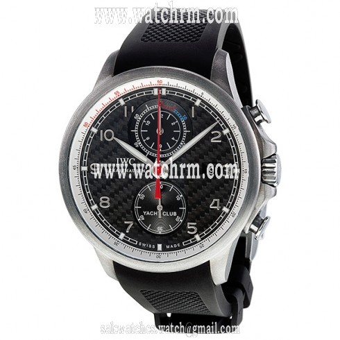 IWC Portuguese Yacht Club Automatic Chronograph Black Dial Men's Watch 3902-12