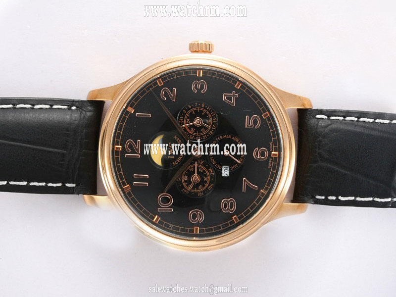 IWC Specialities Grande Complication IW377025 Black Ostrich Leather Strap Midsize Watch