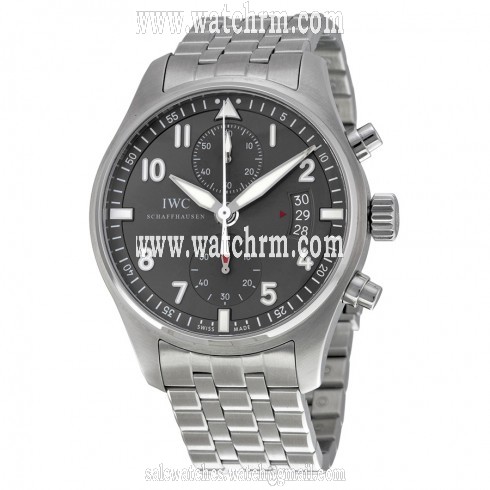 IWC Spitfire Ardoise Chronograph Dial Stainless Steel Men's Watch IW387804