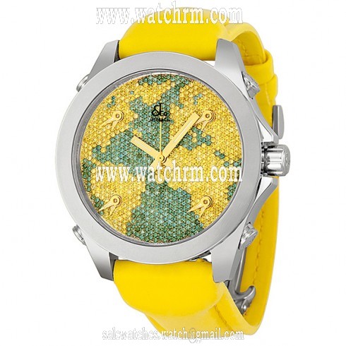 Jacob and Company Five Time Zone Blue and Yellow Diamond Pave Unisex Watch JCM47YB