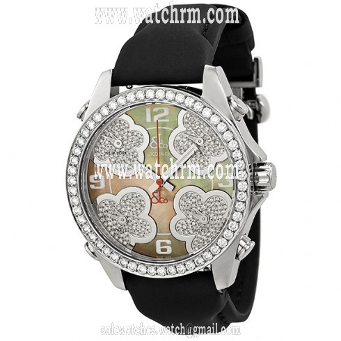 Jacob and Company Five Time Zone Diamond and Mother of Pearl Dial Unisex Watch JCMATH15