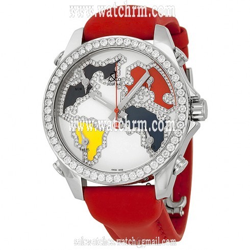 Jacob and Company Five Time Zone Diamond Continent Dial Unisex Watch JCM126