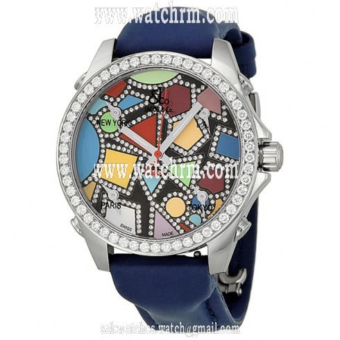Jacob and Company Five Time Zone Diamond Multi-Colored Dial Unisex Watch JC113DA