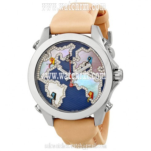 Jacob and Company Five Time Zone Diamond-Accented Blue Dial Unisex Watch JCM124