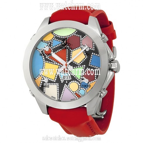 Jacob and Company Five Time Zone Diamond-Accented Multi-Colored Dial Unisex Watch JCM113DA
