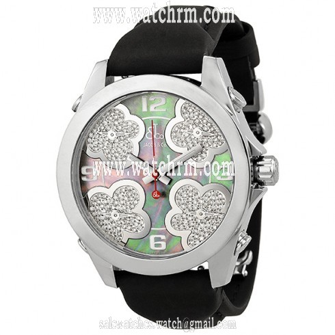 Jacob and Company Five Time Zone Mother of Pearl Diamond Pave Dial Unisex Watch JCMATH15