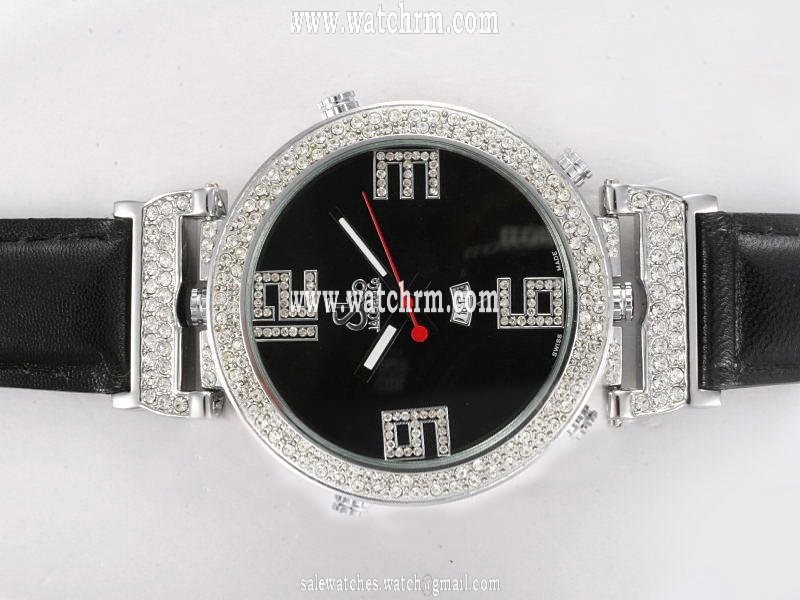 Jacob Co Five Time Zone JC - 86 Round Stainless Steel Case Watch