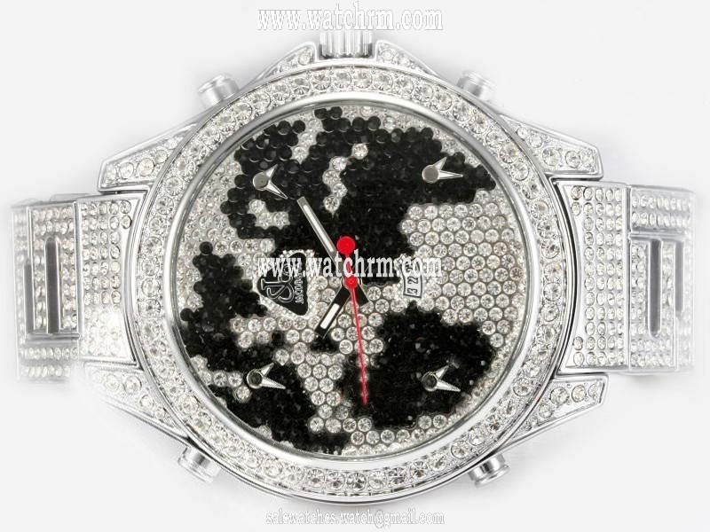 Jacob Co Five Time Zone JC - M47BKDC Round Quartz Black Dial Watch