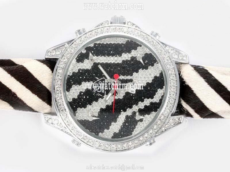 Jacob Co Five Time Zone JC - M65 40mm Midsize Stainless Steel Case Watch