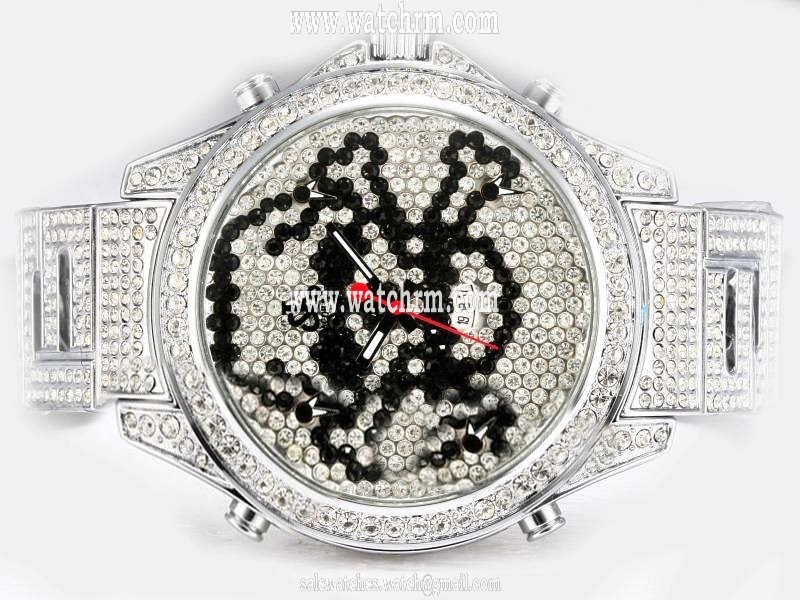 Jacob Co Five Time Zone JC - MSKULL White Dial Quartz Round Watch