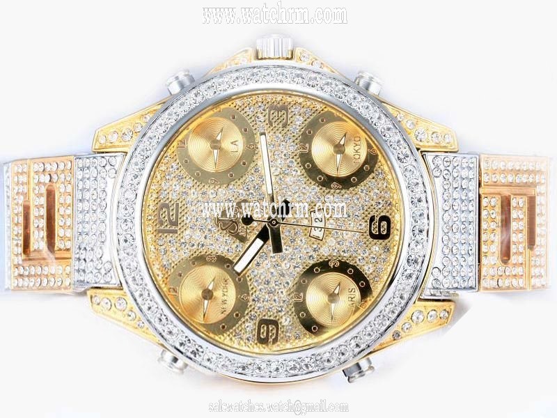 Jacob Co JC - 30P JC-30p 3.25 18K Gold Case Stainless Steel with Diamond Bezel Mens Watch